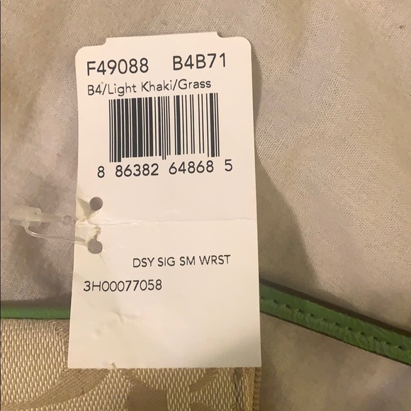 Coach Grass and Khaki Wristlet - Picture 6 of 6